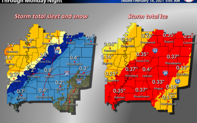 Heavy Icing Expected Tonight into Monday