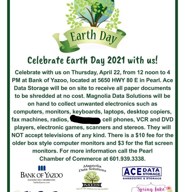 Celebrate Earth Day by Recycling on April 22.