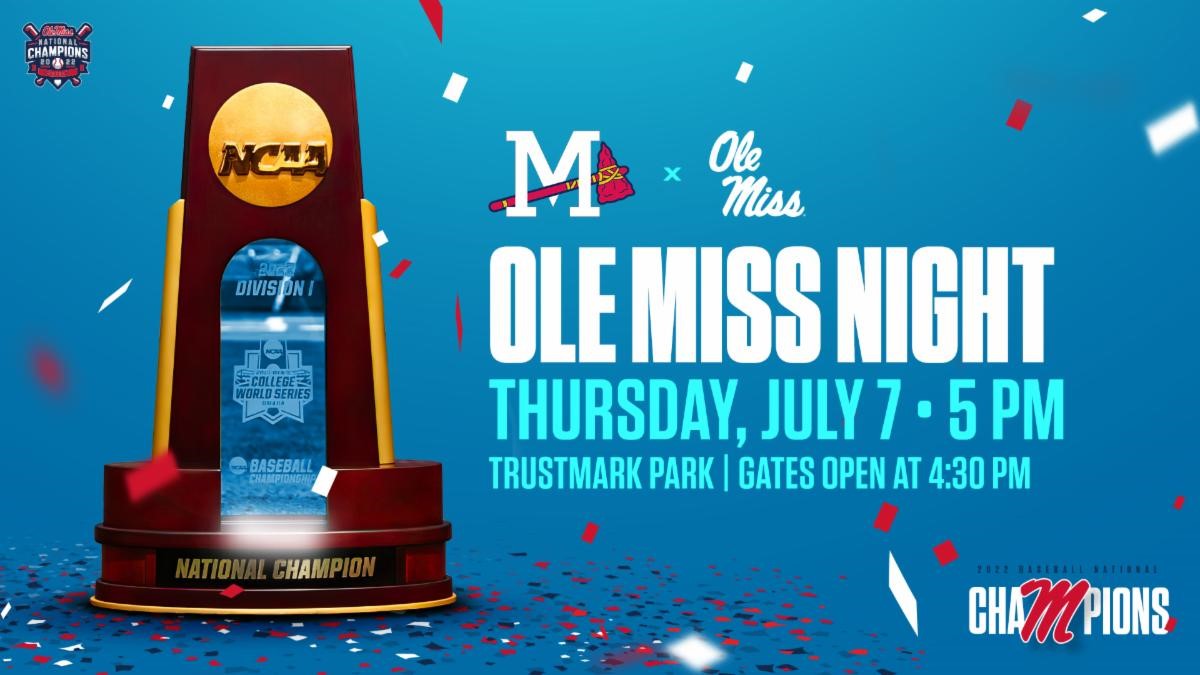 Ole Miss National Championship trophy visiting the Gulf Coast July 29