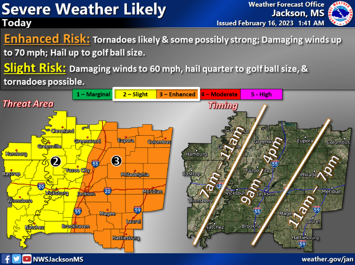 Severe Storms Expected Today (2.16.23)